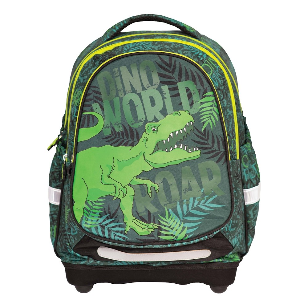 Ghiozdan anatomic DINO WORLD, clasele primare, compartiment principal spatios, elemente reflectorizante, 38x39x19,5 cm - imagine 4